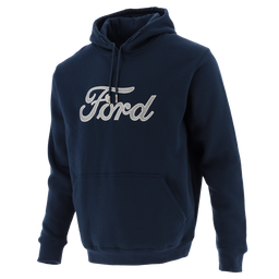 Ford Men's Script Embroidered Hooded Pullover Fleece