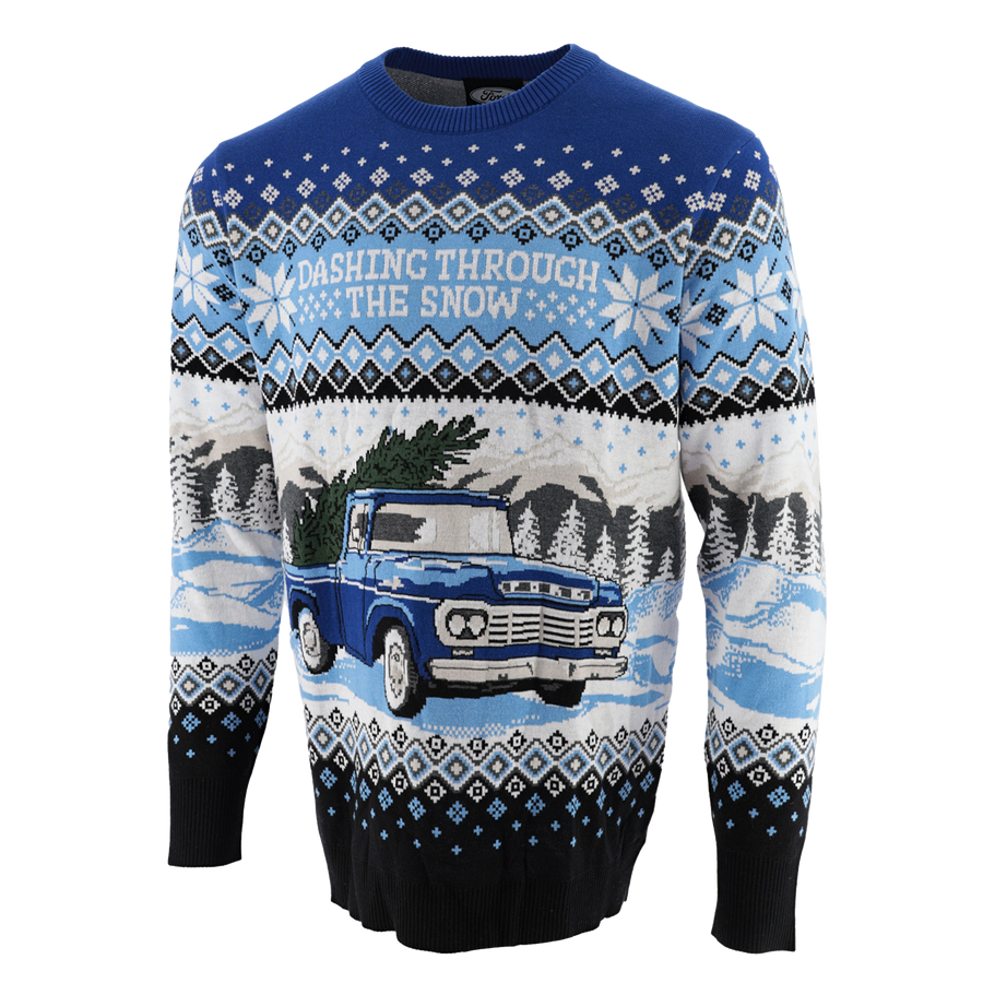 Ford Logo Holiday Dashing Thru The Snow Sweater