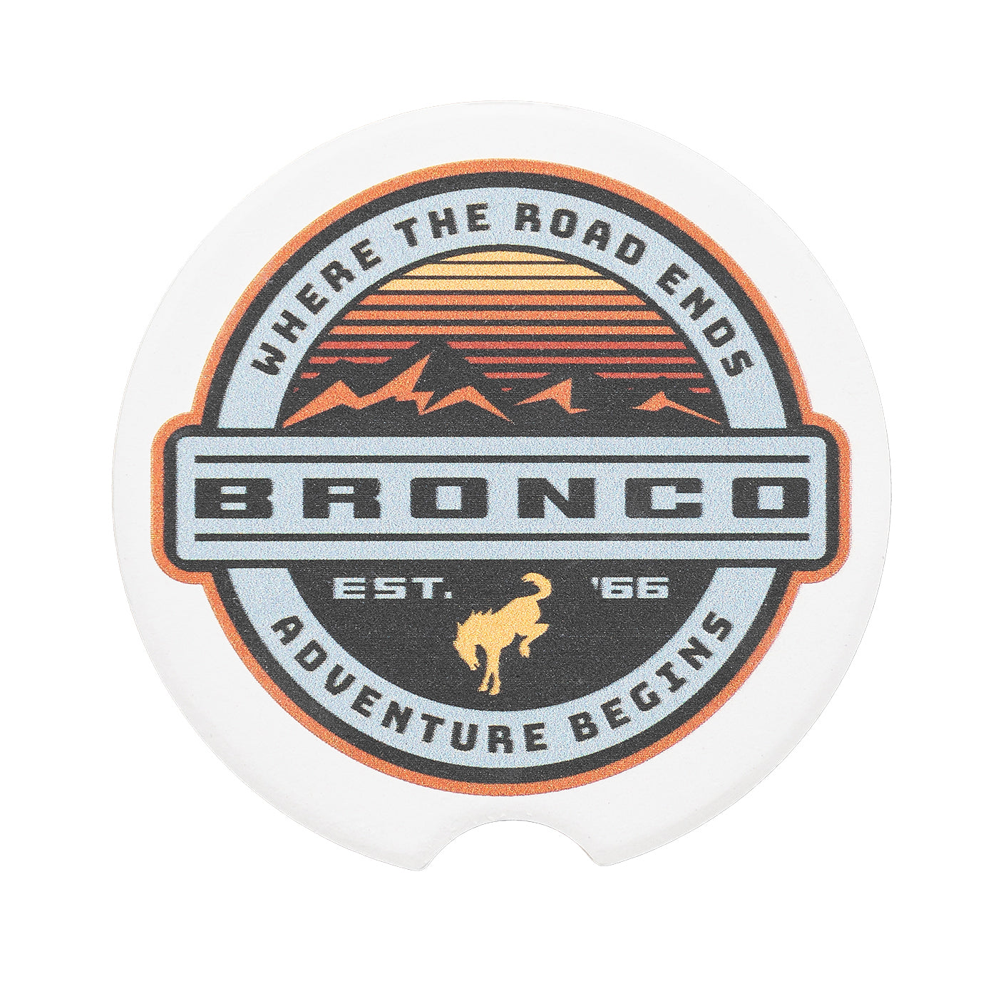 Ford Bronco Roads End Car Coaster Set of 2