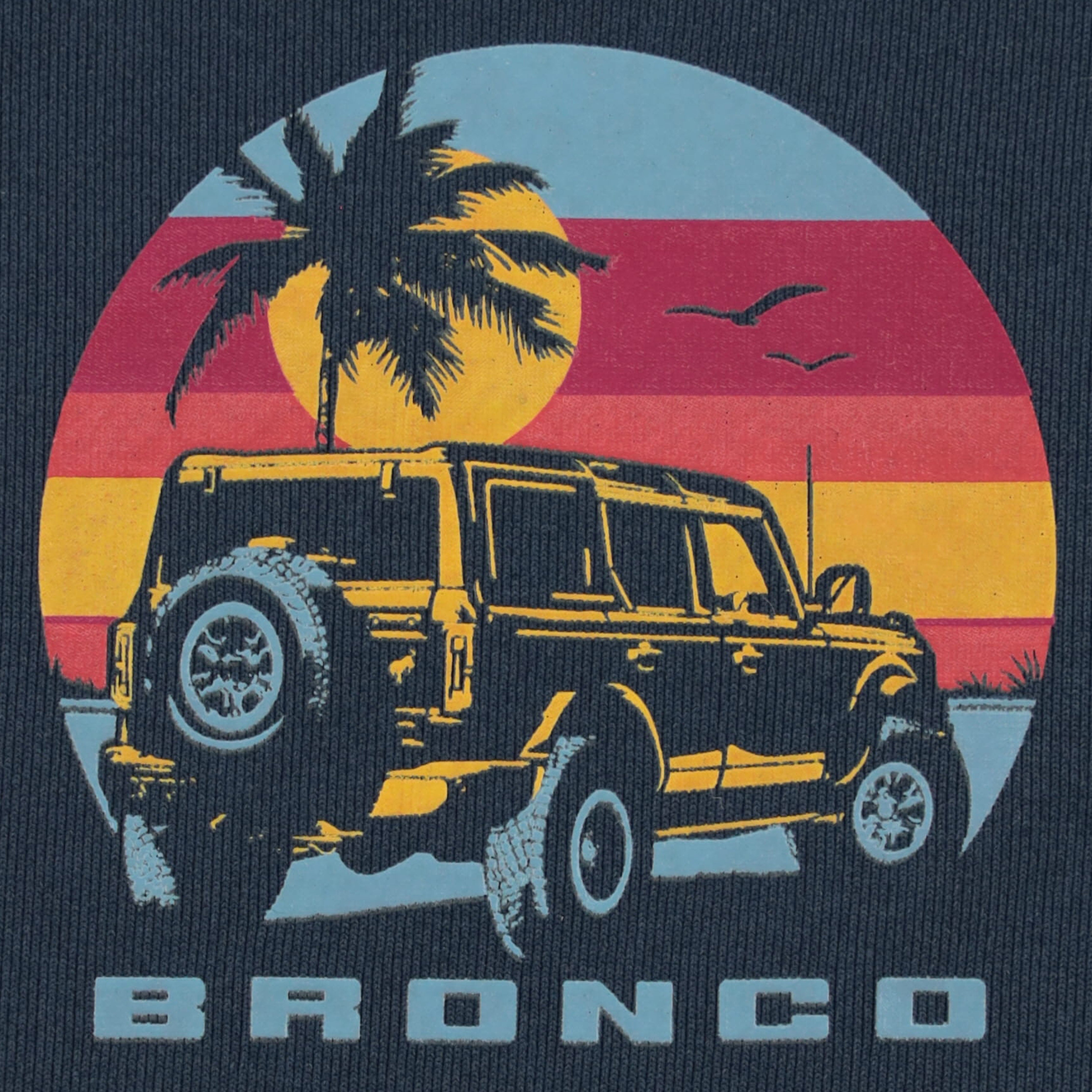 Ford Bronco Men's Performance Beach Scene Sun Tee