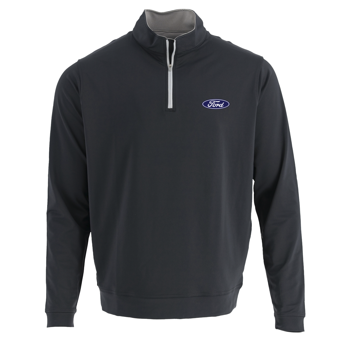 Ford Executive Peter Millar OVAL LOGO Men's Perth Stretch Loop Terry Quarter-Zip Pullover