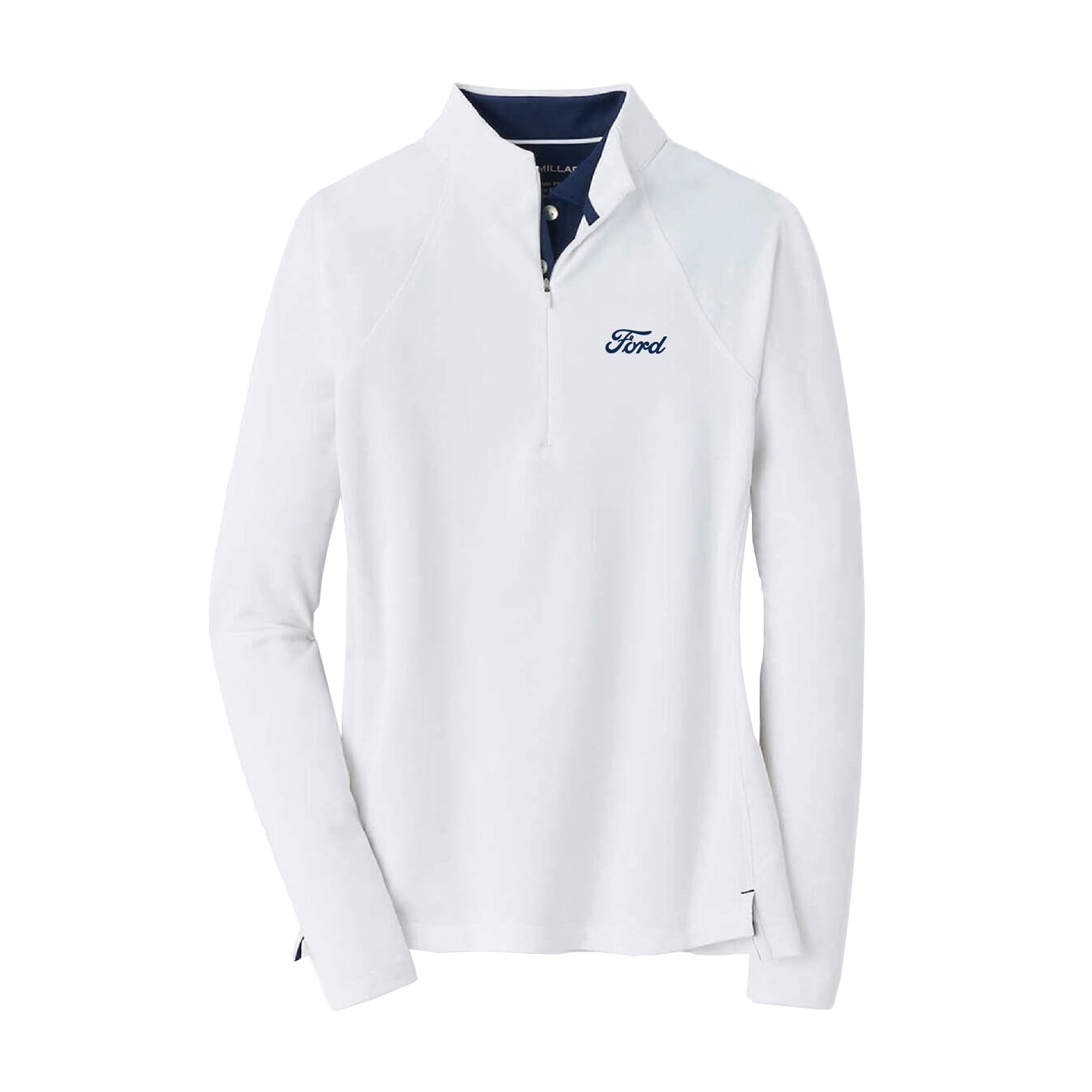 Ford Executive Peter Millar SCRIPT LOGO Women's Raglan Sleeve Perth Layer Quarter-Zip Pullover